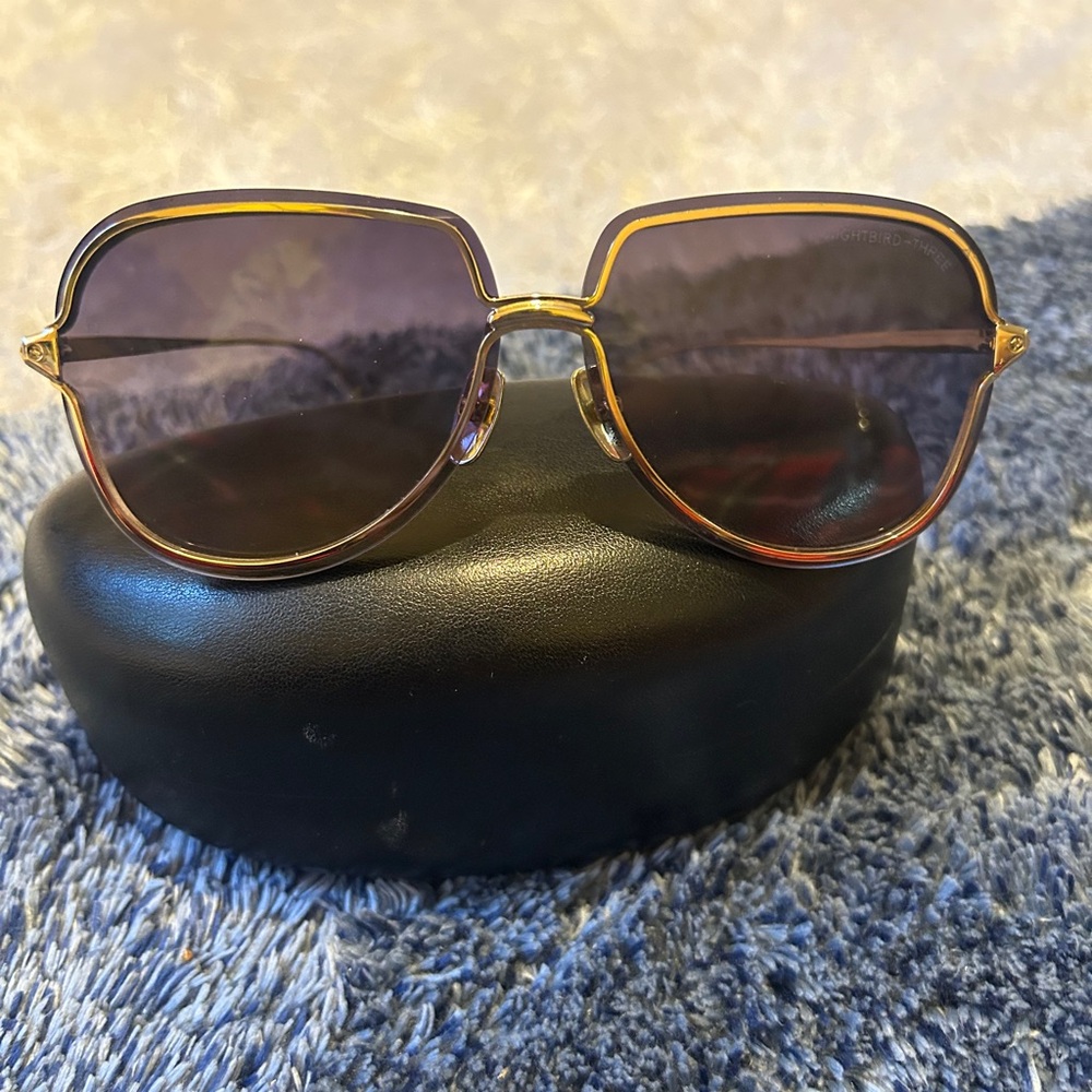 Authentic DITA Nightbird-Three NT 1122-C.01 62O10-White Gold w/Brown Sunglasses